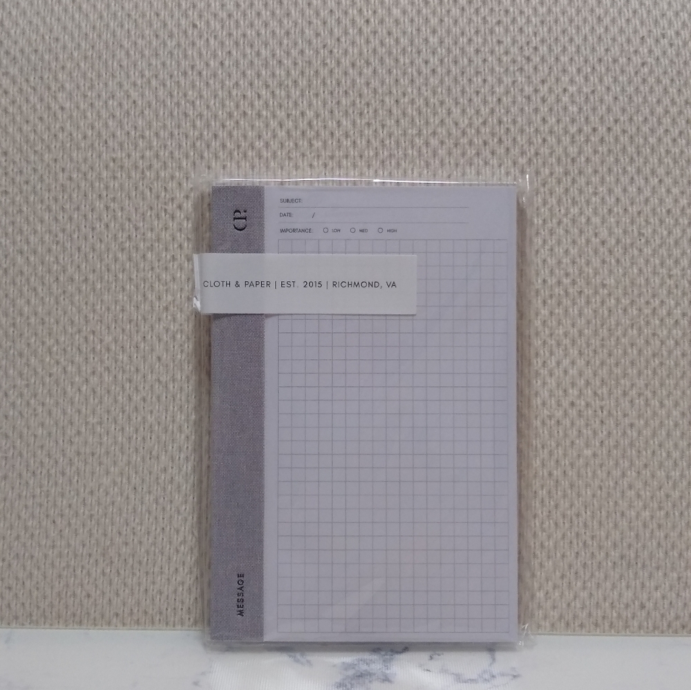 Cloth and Paper Left Bound Message Notepad CP Petite